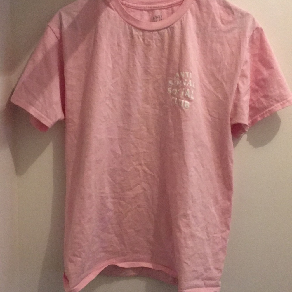 Anti social social club (ASSC) pink tee